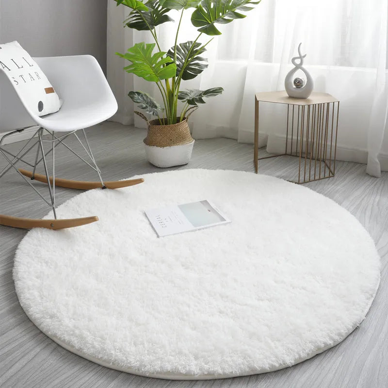 Fluffy white area rugs